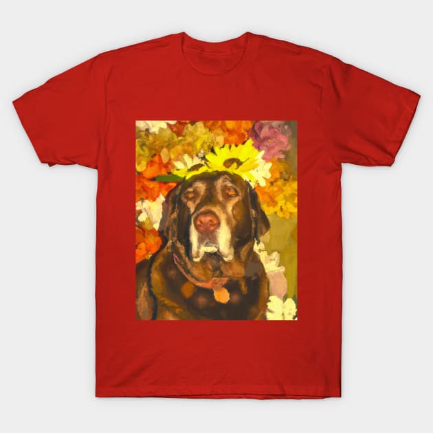 Labrador in flowers, Labrador owner gift T-Shirt by LollysLane